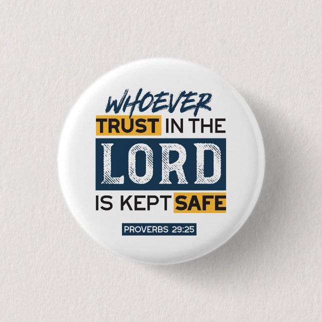 Bible Quote Art - Proverbs 29:25 Trust in God Knapp (Framsida)