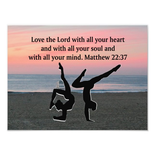 BIBLE QUOTE GYMNASTICS DESIGN FOTOTRYCK (Framsidan)