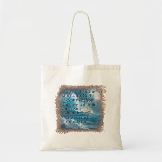 BIBLE QUOTE - Tote Bag Tygkasse (Framsidan)