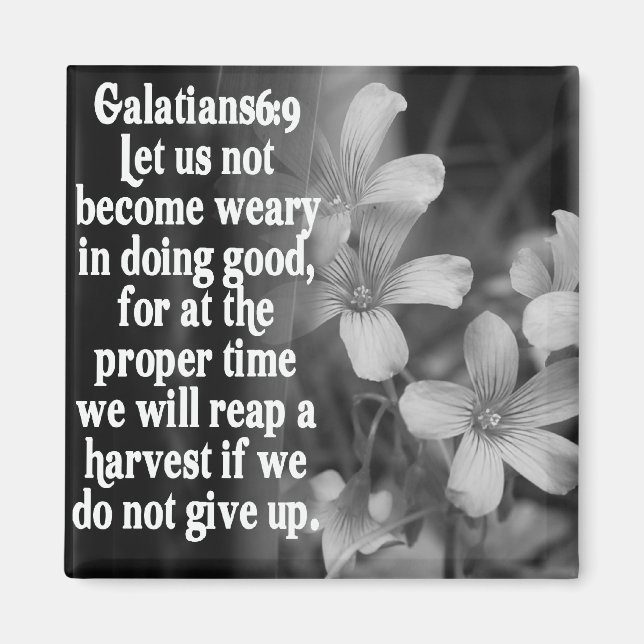 BIBLE SCRIPTURE GALATIANS 6:9 MAGNET (Framsidan)