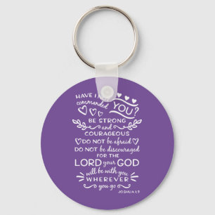 Bible Scripture Keychain Joshua 1 Nyckelring