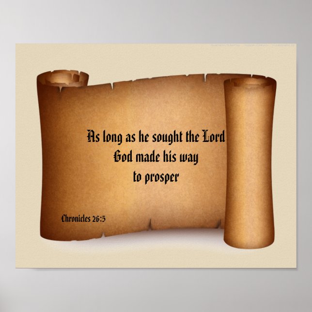 BIBLE SCRIPTURE RULLA poster (Framsidan)