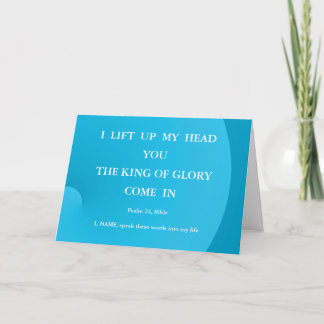 Bible Self Worth Lift up your head Psalm Card Kort