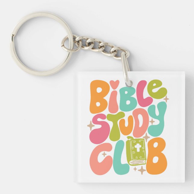 Bible Study Klubb Colorful Acrylic Keychain (Framsidan)