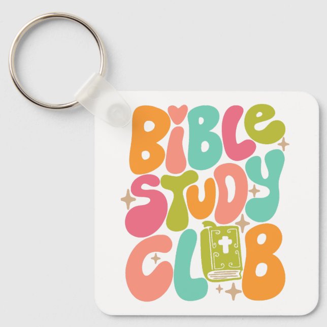 Bible Study Klubb Colorful Keychain Nyckelring (Framsida)