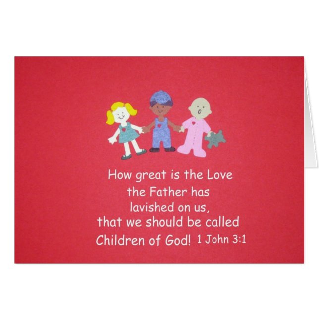 Bible Verse - 1 John 3:1 Hälsningskort (Framsidan Horizontal)