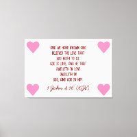 Bible Verse 1 John 4:16 (KJV) Valentindagen