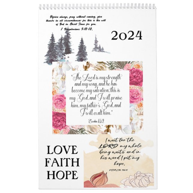 Bible Verse 2024-kalender Kalender (Omslag)
