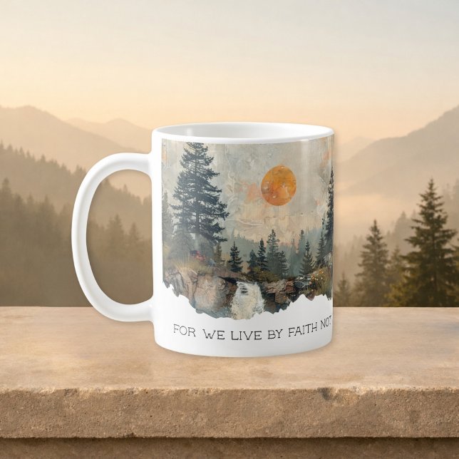 Bible Verse 2 Corinthians 5:7 River Faith Mug Kaffemugg (Skapare uppladdad)