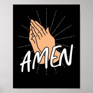 Bible Verse Amen Gud Poster
