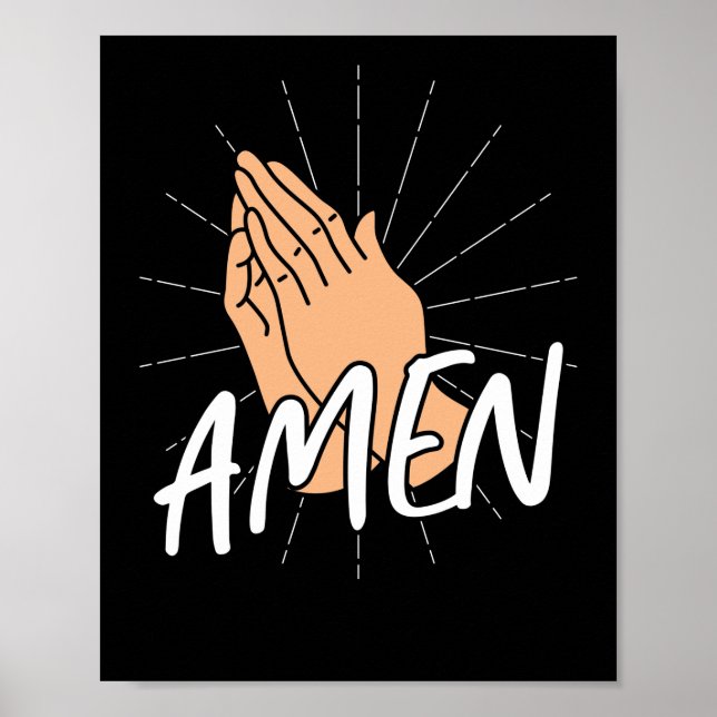 Bible Verse Amen Gud Poster (Framsidan)
