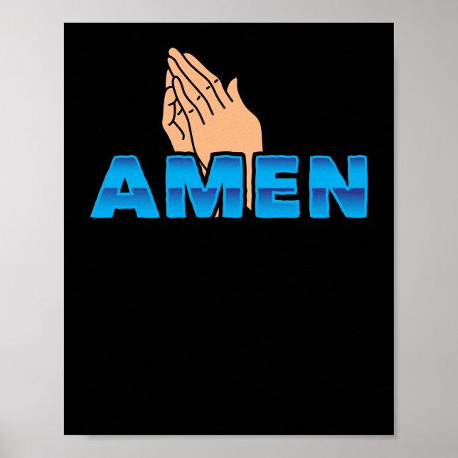 Bible Verse Amen Gud Poster (Framsidan)