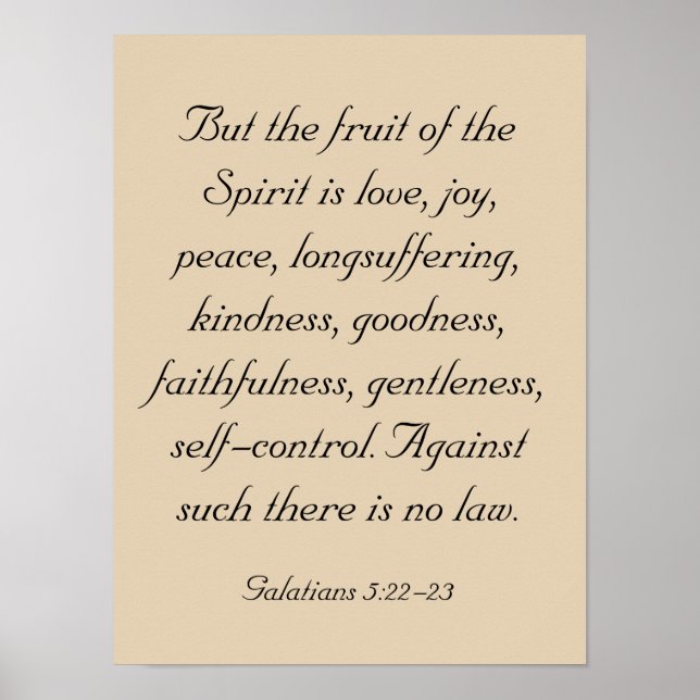 Bible Verse Artwork, Fruit of the Spirit Poster (Framsidan)