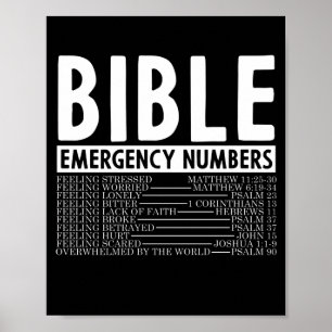 Bible Verse Bible Akut Numbers Gud Poster