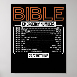 Bible Verse Bible Akut Numbers Gud Poster