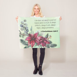 Bible verse blommigt Fleece Blanket