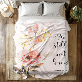 Bible verse blommigt Psalm 46 fleece filet