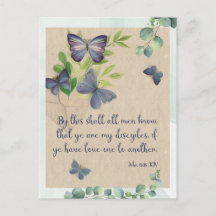 Bible Verse Card John 13:35 KJV - vykort