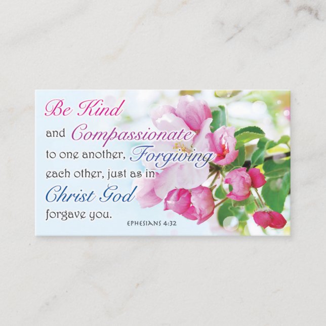 Bible Verse Cards, Religious Motivational, Be Kind (Framsida)