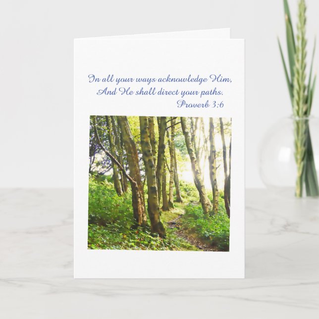 Bible verse Christian Card Kort (Framsida)