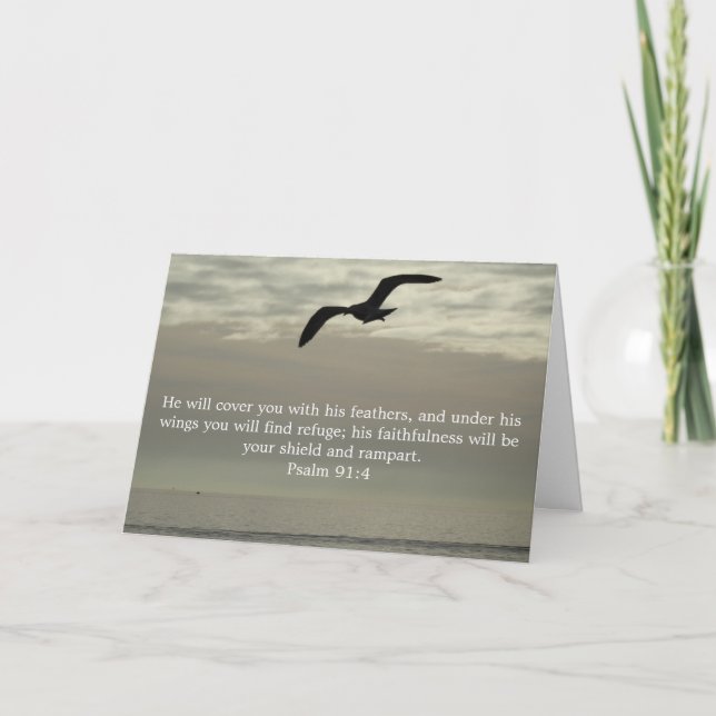 Bible Verse Christian Encouragement Card Kort (Framsida)
