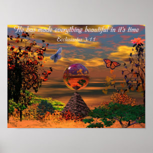 Bible Verse Christian Poster Ecclesiastes 3:11