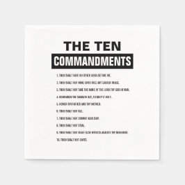 Bible Verse Christian Religiösa Ten Commandations Pappersservett