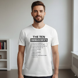 Bible Verse Christian Religiösa Ten Commandations T Shirt