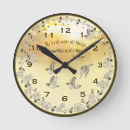 Bible Verse Clock - Hath gjorde all Sak Beauti Rund Klocka