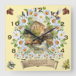 Bible Verse Clock, Hath gjorde Sak Beautifu Fyrkantig Klocka