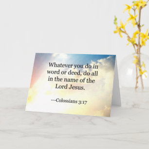 Bible verse, Colossians 3-17 Kort