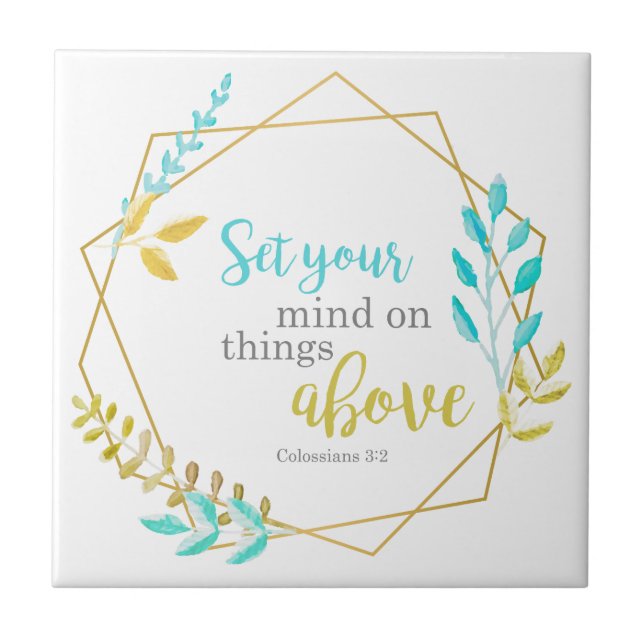 Bible Verse Colossians Scripture Christian Faith Kakelplatta (Framsidan)