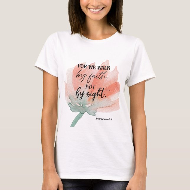 Bible verse Corinthians Blommigt scripture T-Shirt (Framsida)