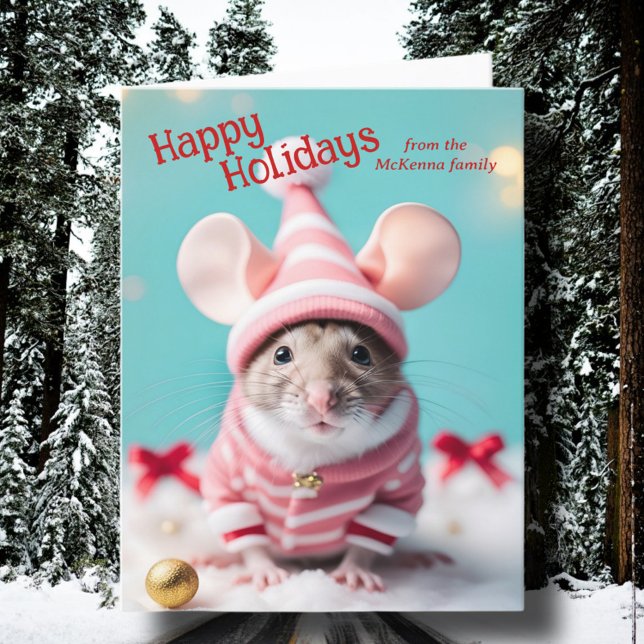 Bible Verse Cute Jul Mouse Namn Photo Helgkort (Skapare uppladdad)