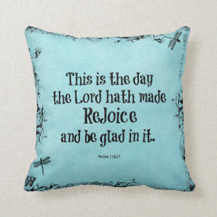 Bible Verse Det här är den dag då Lord Hath Made Kudde