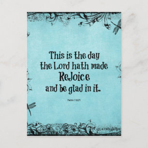 Bible Verse Det här är den dag då Lord Hath Made Vykort