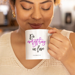 Bible verse Do all i Kärlek Kaffemugg