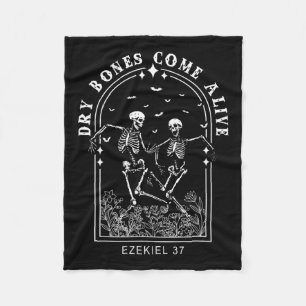 Bible Verse Dry Bones Kom Alive Christian Jesus Fleecefilt
