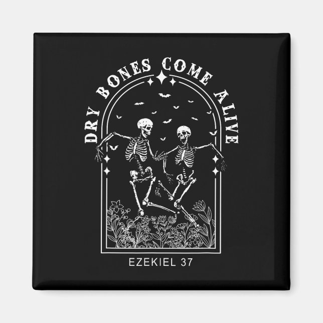 Bible Verse Dry Bones Kom Alive Christian Jesus Magnet (Framsidan)