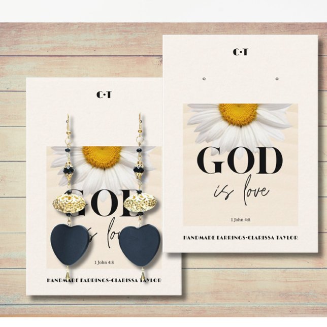 Bible Verse Earring Display Holder Card Visitkort (Skapare uppladdad)