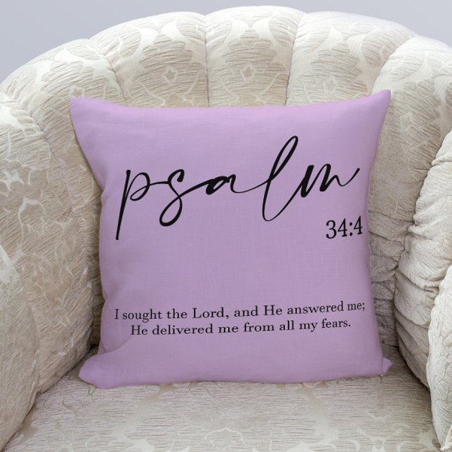 Bible Verse Elegant Lavender Kudde (Skapare uppladdad)