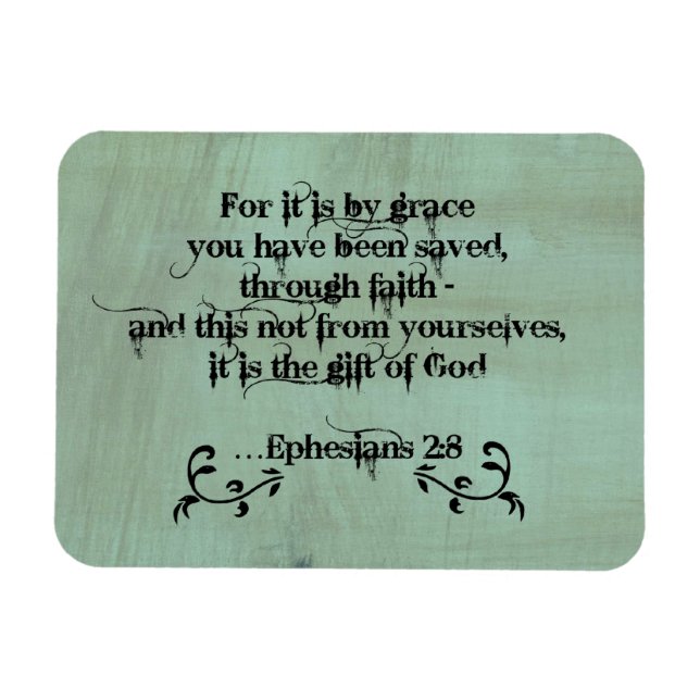 Bible Verse Ephesian 2:8 Magnet (Horisontell)