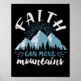 Bible Verse Faith kan flytta bergen Gud Poster