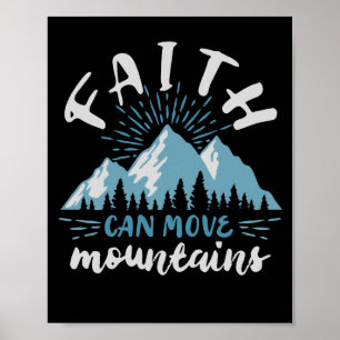 Bible Verse Faith kan flytta bergen Gud Poster