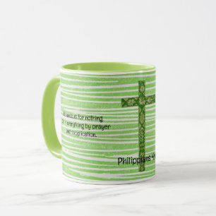 Bible Verse Faith Mugg Kopp Kor i Grönt