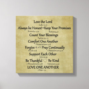 Bible Verse Family Regler Canvastryck