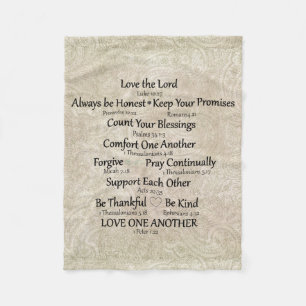 Bible Verse Family Regler Fleecefilt