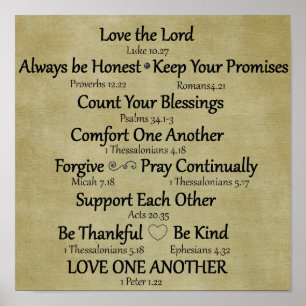 Bible Verse Family Regler Poster