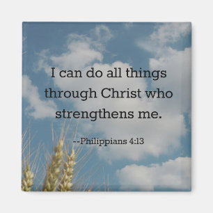 Bible Verse, Filippinerna 4:13 Magnet