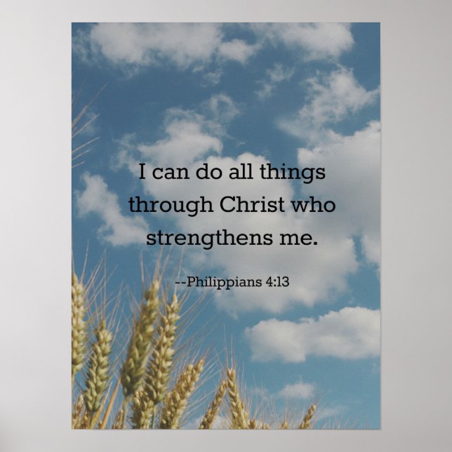 Bible Verse, Filippinerna 4:13 Poster (Framsidan)